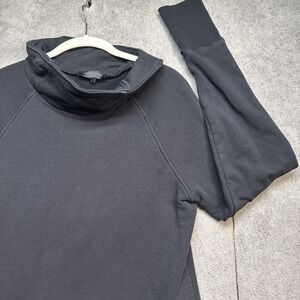 Marcella Moda New York Women's Black Asymmetrical Funnel Neck Top Large